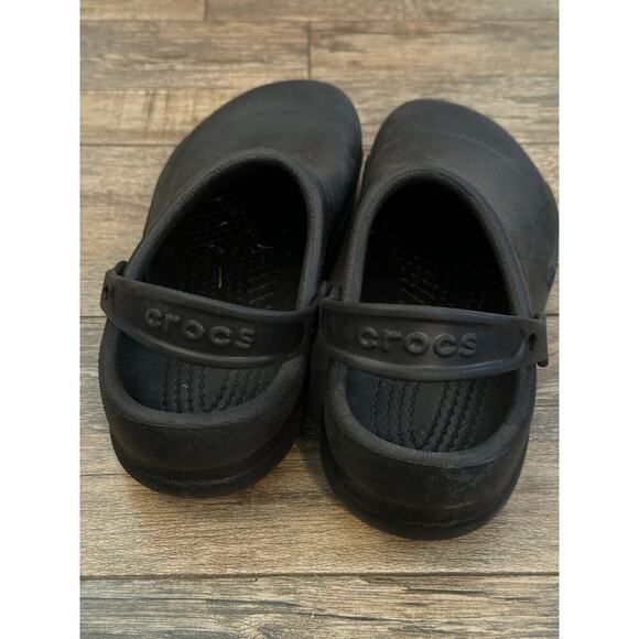 Crocs Classic Black Light Water-Friendly Slip Resistant Clogs Size 7 - Picture 3 of 6
